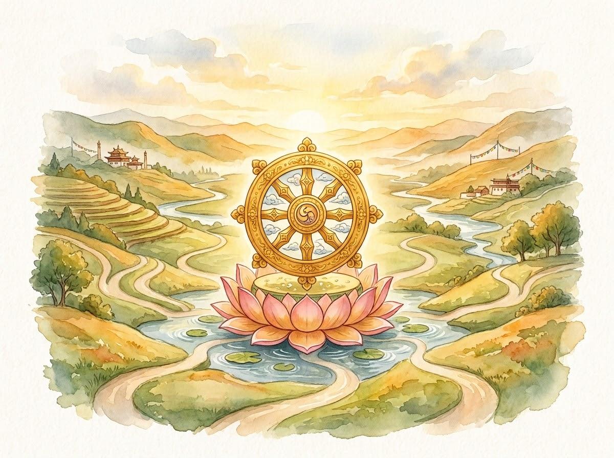Bát Chánh Đạo – con đường tám nhánh tỏa ra từ bánh xe Pháp