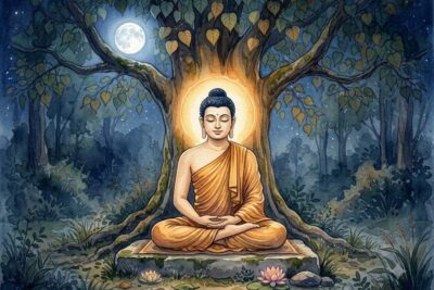 kinh sợ hãi khiếp đảm kinh trung bộ số 4 Đức Phật ngồi thiền trong rừng