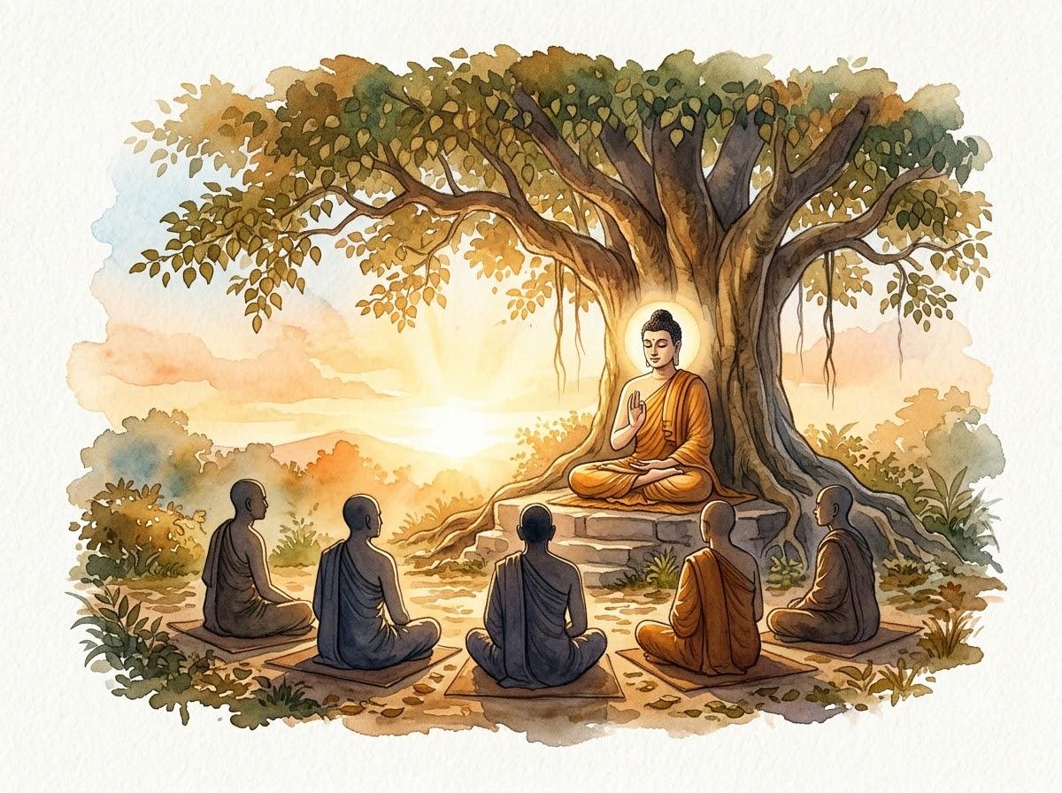 The wheel of Dhamma with its eight spokes representing the Noble Eightfold Path – Master Minh Tuệ