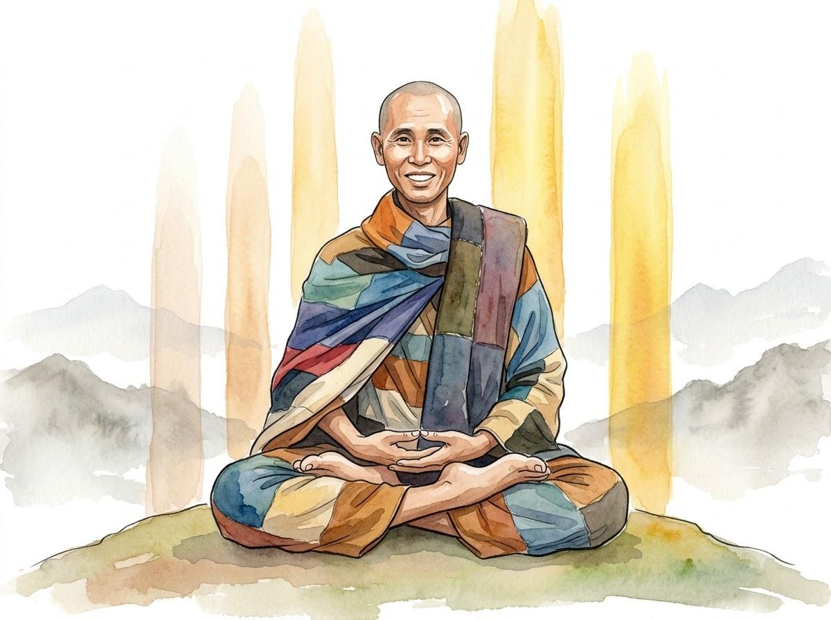 A practitioner walking with the five qualities in balance – Master Minh Tuệ