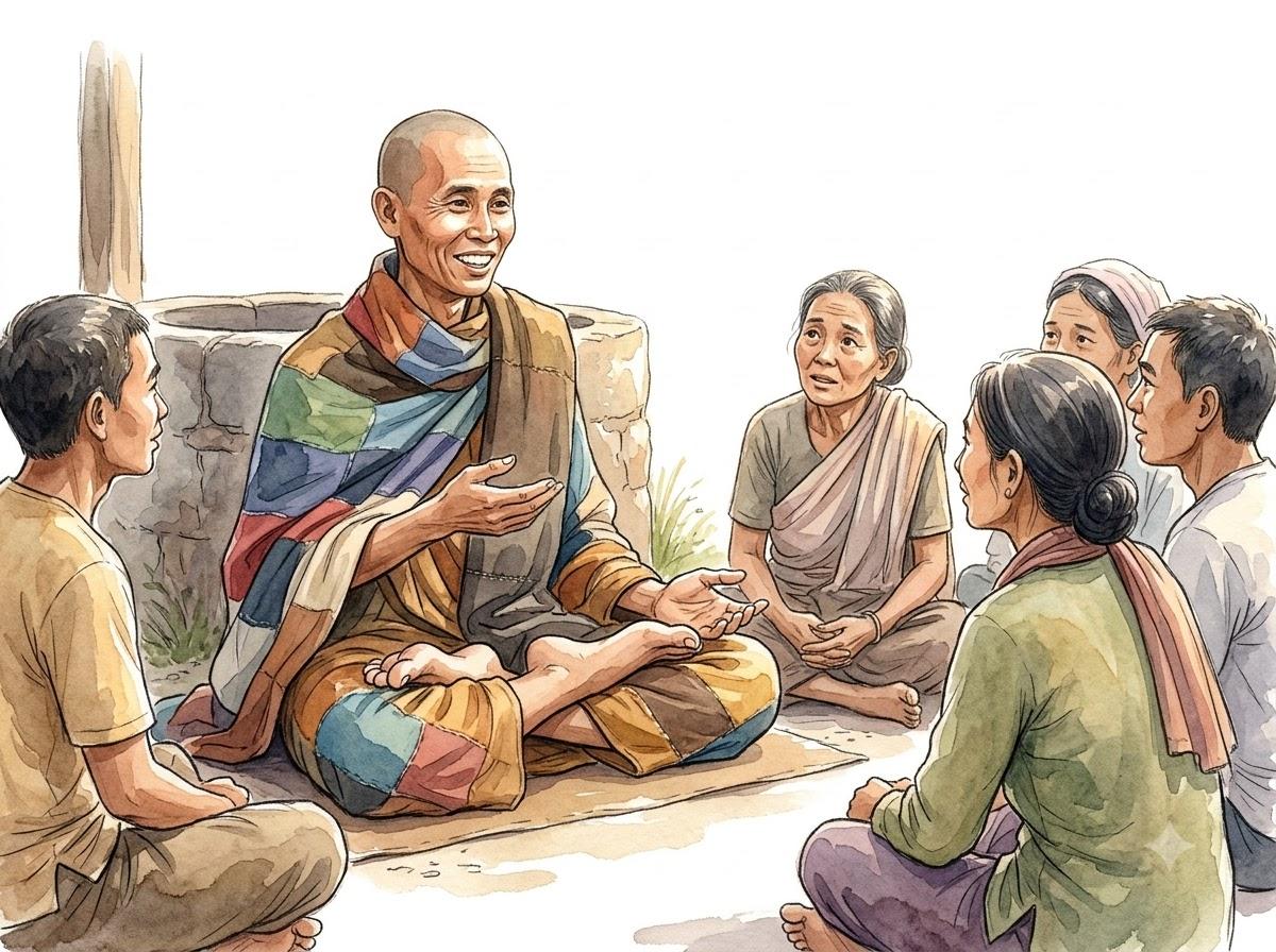 Thầy Minh Tuệ và pháp thí bằng đời sống qua mỗi bước chân