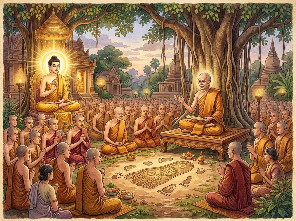 Đại Kinh Ví Dụ Dấu Chân Voi — Tôn giả Xá-lợi-phất thuyết giảng về Tứ Thánh Đế tại Kỳ Viên