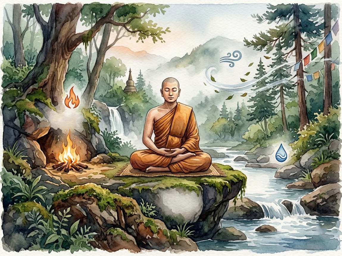 Đại Kinh Ví Dụ Dấu Chân Voi — Quán chiếu Tứ Đại đất nước gió lửa vô thường vô ngã