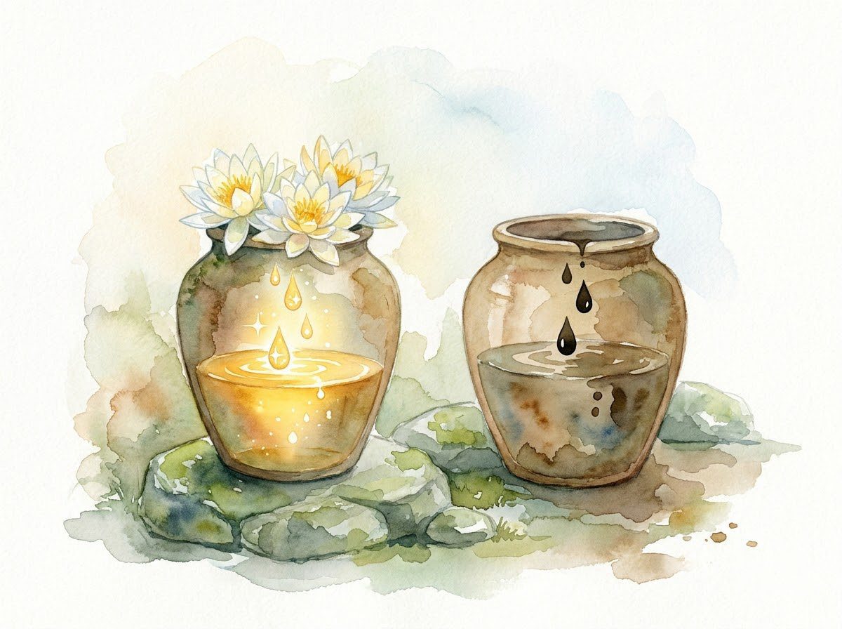 "Chớ khinh điều ác nhỏ cho rằng không tai họa; từng giọt nước rơi dần cũng làm tràn bình nước".