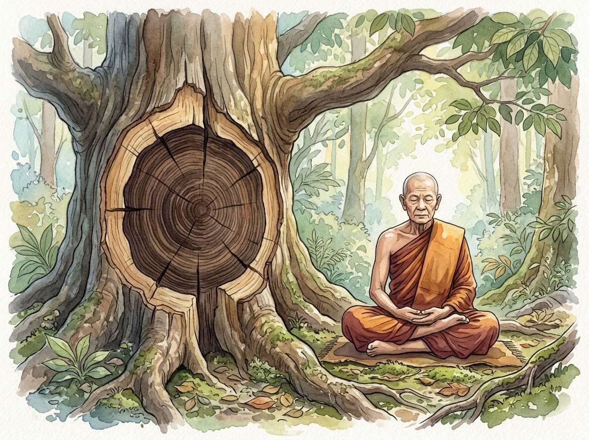 Tiểu Kinh Ví Dụ Lõi Cây — Bậc hành giả vượt qua mọi chướng ngại danh lợi để tìm đến lõi cây giải thoát
